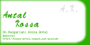 antal kossa business card